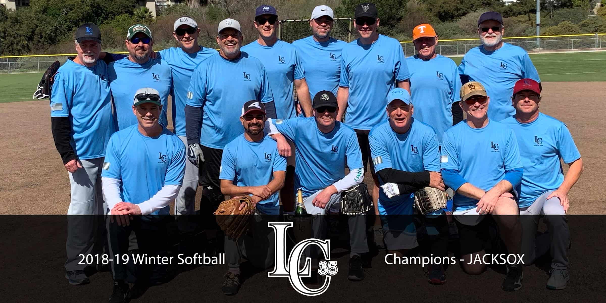 2018-19 Winter Softball Champions - JACKSOX