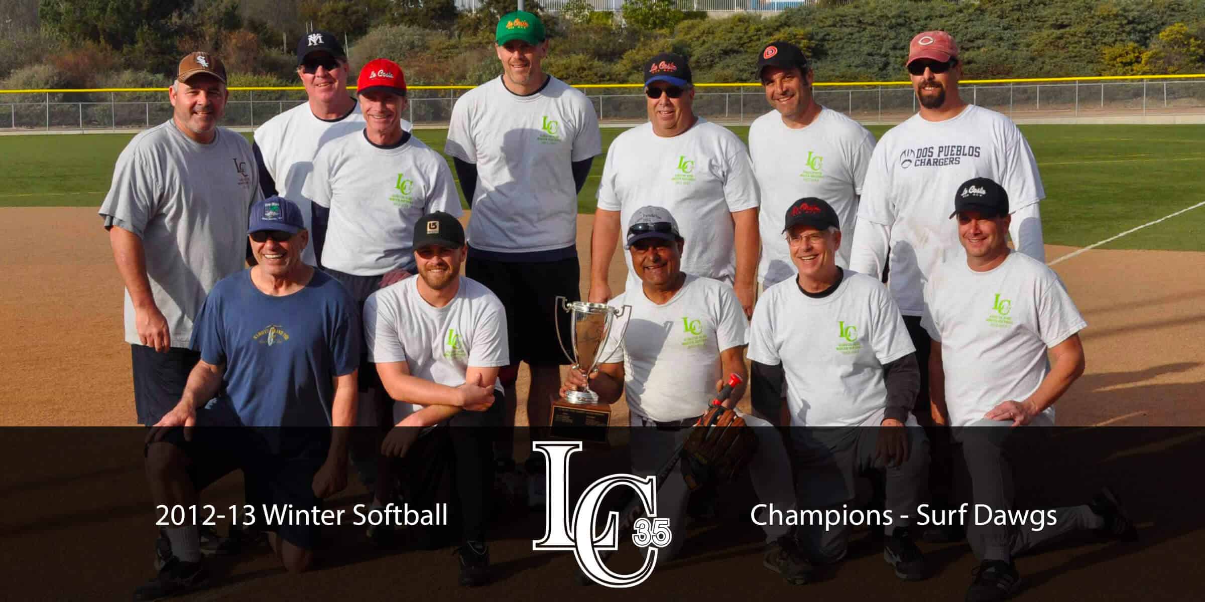 2012 Winter Softball Champions - Surf Dawgs